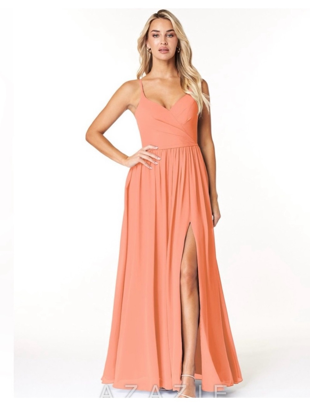Azazie Sunset Dominic Bridesmaid Dress Size 16